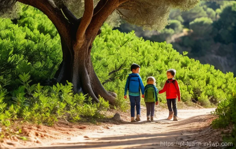 야외 교육 프로그램을 위한 장소 선정 - Prompt 1: Children Discovering Nature in Arrábida Natural Park** 야외 교육 프로그램을 위한 장소 선정 - Prompt 1: Children Discovering Nature in Arrábida Natural Park**